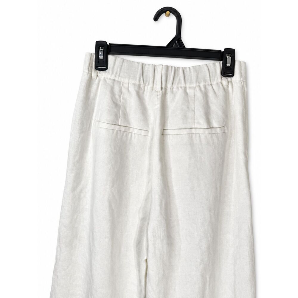 Abercrombie Sloane Linen Blend Wide Leg Pants White Size 28 6R - Picture 7 of 11